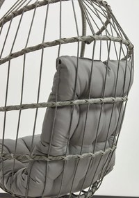 Skládací závěsné houpací křeslo Houseland Malta šedé