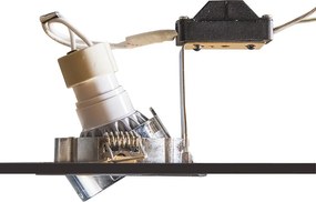 Inteligentné zapustené bodové svietidlo oceľové vrátane WiFi GU10 naklápacie - Lock 1