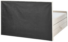 Kontinentálna posteľ s úložným priestorom 160 x 200 cm béžová ARISTOCRAT Beliani