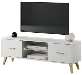 TV skrinka/stolík Savoi I (s osvetlením) (biela). Akcia -21%. Vlastná spoľahlivá doprava až k Vám domov. 1098957