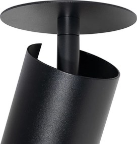 Sada 6 moderných zapustených bodových svetiel čierna GU10 50mm - Chels