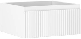 Mexen Rivel, kúpeľňová skrinka pod umývadlo 50 cm, 1 zásuvka, drážkovaná, biela matná, 91A20-05023-1-BF01