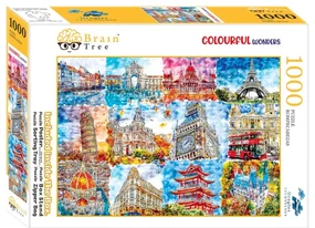 Brain Tree Puzzle Pamiatky vo farbách 1000 dielikov