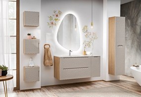 Comad Kúpeľňová skrinka pod umývadlo Ocean Beige 90 béžová/dub olejovaný