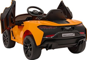 Ramiz McLaren Artur batéria pre deti Oranžová + pohon 4x4 + diaľkové ovládanie + pomalý štart + EVA + LED audio