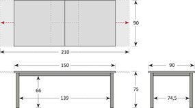 Doppler CONCEPT FSC® - rozkladací stôl s teakovou doskou - 2. akosť (N316)