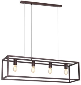 Luster na lanku FRAME 4xE27/60W/230V meď