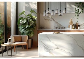 Závesné svietidlo Riffle Square, 6x grafitové sklenené tienidlo, b