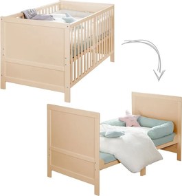 Postieľka s nastaviteľnou výškou 70x140 cm v prírodnej farbe Easy Sleep – Roba