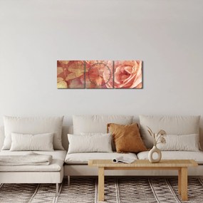 Obraz ruží (s hodinami) (90x30 cm)