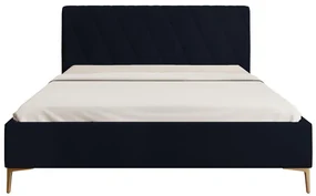 Manželská posteľ 140 cm Tikka 140  (námornícka modrá + zlatá). Vlastná spoľahlivá doprava až k Vám domov. 1099417