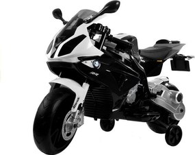 LEAN CARS Elektrická motorka pre deti BMW S1000RR čierna trojkolesová