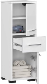 Kúpeľňová skrinka Fín biela lesk