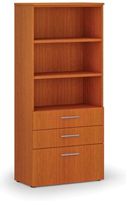 Kancelárska skriňa s kombinovanými zásuvkami PRIMO WOOD, 800 x 420 x 1781 mm, čerešňa