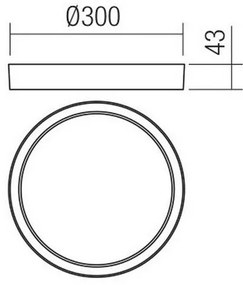 Redo 90156 - LED Vonkajšie stropné svietidlo PONZA LED/18W/230V pr. 30 cm IP65