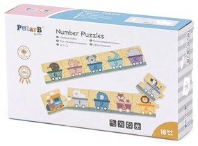 Drevené puzzle s číslami Viga