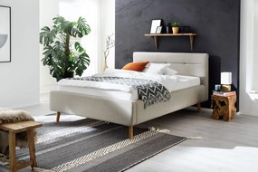 Dvojlôžková posteľ anika s úložným priestorom 140 x 200 cm béžová MUZZA