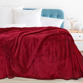 Goldea kvalitná deka z mikrovlákna - tmavo červená 150 x 200 cm