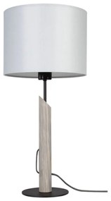 Stolová lampa COLETTE GREY, 1xMax.60W, sivé textilné tienidlo, sivá morená borovica, B