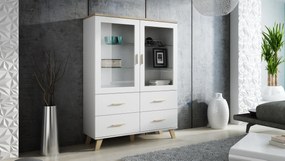 Cama Biela vitrína Lotus 2D4S