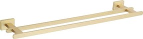 Mexen Arno, dvojitý vešiak na uteráky, zlatá matná, 7020725-55