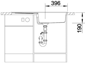 Blanco Metra XL 6 S, silgranitový drez 1000x500x190 mm, 1-komorový, čierna, BLA-525930