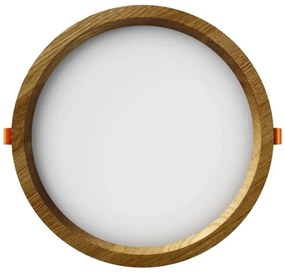 APLED - LED Podhľadové RONDO WOODLINE LED/18W/230V 4000K pr. 26 cm dub masív