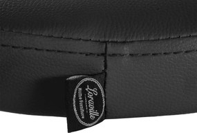 Barová stolička Ponte - koženka, biely rám - Čierna