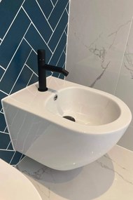Laveo Pretto, bidetová batéria h-185, čierna matná, LAV-BAO_732D