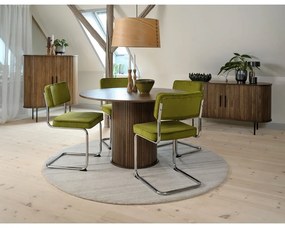 Zelená menčestrová jedálenská stolička Rupert – Unique Furniture