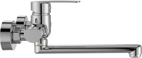 Mereo Pego, drezová nástenná batéria, 150 mm, s ramienkom plochým rovným 250 mm, chróm, MER-CB30201P