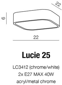 Kúpeľňové svietidlo AZZARDO LUCIE 25 top   AZ1308