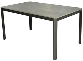 Hliníkový stôl s vrchnou doskou z PolyWood sivý