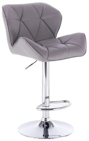 LuxuryForm DESIGN Barová stolička MILANO na striebornom tanieri - šedá