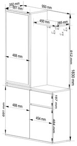 Predsieňová zostava ENTRO artisan oak
