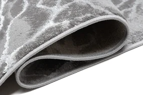 Jednoduchý moderný koberec sivej farby s bielym motívom Šírka: 80 cm | Dĺžka: 150 cm