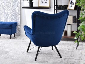 Relaxačné kreslo Dawntawn (tmavomodrá + čierna). Akcia -20%. Vlastná spoľahlivá doprava až k Vám domov. 1135671