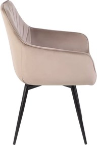 SI Služba Velvet Chair tmavá béžová