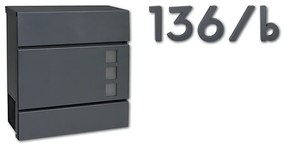 Domové písmeno v „3D“ prevedení so štruktúrovaným povrchom RICHTER RN.100LV, b, RICHTER antracit matná