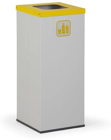 Alfa 3 Kôš na triedený odpad 50 l, stojan na odpadkové vrecia, sivá/žltá