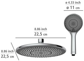 WENKO 25310100 - Sprchový set WATERSAVING SYSTEM, nerezová oceľ / lesklý chróm