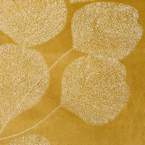 Dekorstudio Deka s rastlinným vzorom GINKO2 150x200cm - medovozlatá Rozmer deky: 150x200cm