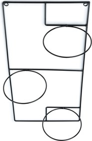 NÁSTENNÝ DRŽIAK NA KVETINÁČ SIMPLY 71X31X17 CM ČIERNA