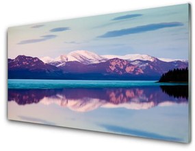 Obraz plexi Hory jazero príroda 140x70 cm
