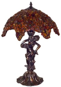 Jantárová lampa Tiffany 62*40Ø AMBER