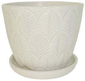 Kvetináč R954-7.5SC-MW 19x19x16,5 cm biela