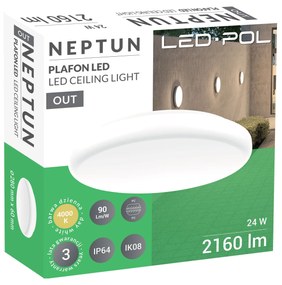 Vonkajšie nástenné svietidlo LED-POL ORO NEPTUN 24W  ORO26014