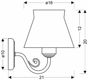 Nástenné svietidlo ZEFIR 1xE27/40W/230V