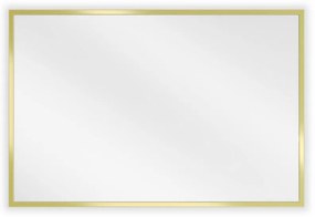 Mexen Loft, obdĺžnikové kúpeľňové zrkadlo 60 x 40 cm, farba rámu zlatá lesklá, 9852-060-040-000-50