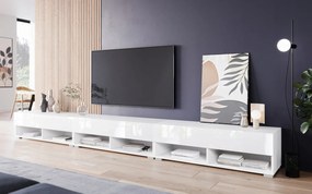 TV stolík CALIBURI 300 - biely / lesklý biely